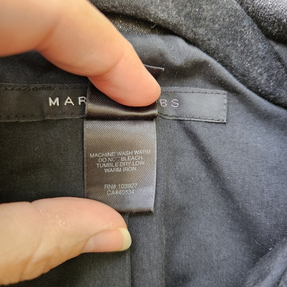 Marc Jacobs light black denim moto jacket size small FLAWED PLEASE READ - Picture 5 of 8